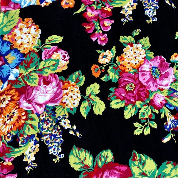 ANTHROPOLOGIE ETT TWA Coreyell Turtle Neck Floral Stretchy Dress Size La… - Picture 7 of 8